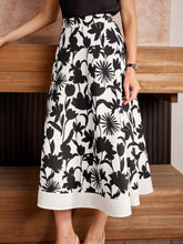 MOTF Classy CLAASY FLORAL PRINT ELASTIC WAIST A LINE SKIRT